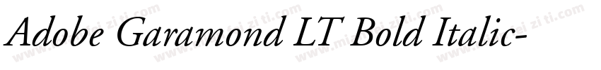 Adobe Garamond LT Bold Italic字体转换